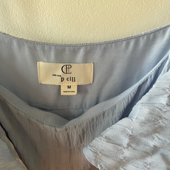 Worth Collective Ruffled Cami in Nantucket Blue - Picture 6 of 8